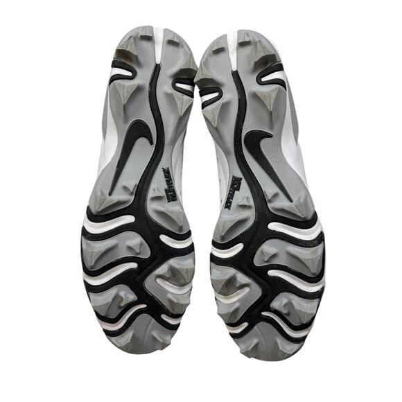 Nike Diamond Fastflex Baseball Cleats White Gray Black Mens 13 - Picture 11 of 11